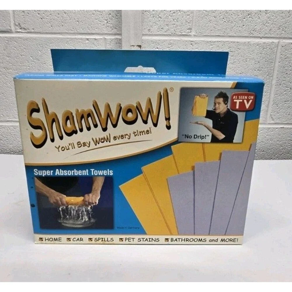 ORIGINAL ShamWow! AS SEEN ON TV 4 Large Towels 4 Mini Towels NOS